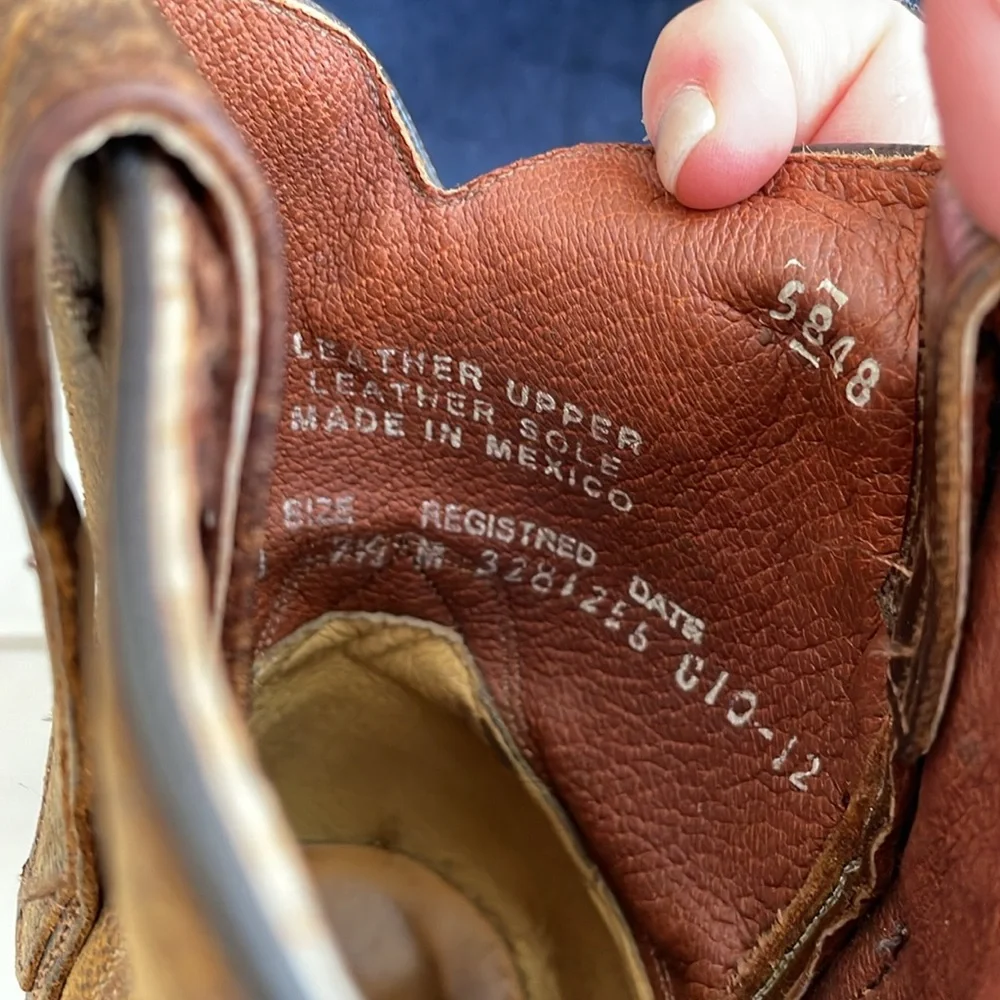 Dan Post Women Brown Leather Cowboy Booties size 7.5 - Picture 7 of 10